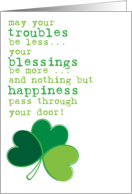 Irish Blessing Luck...