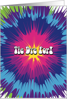 Tie Dye For Hippie Hooray Flower Power Humor Party Invitation card