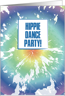 Hippie Happy Dance Party Tie Dye Humor Party Invitation card