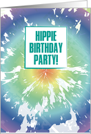 Hippie Birthday Happy Birthday Party Tie Dye Humor Party Invitation card