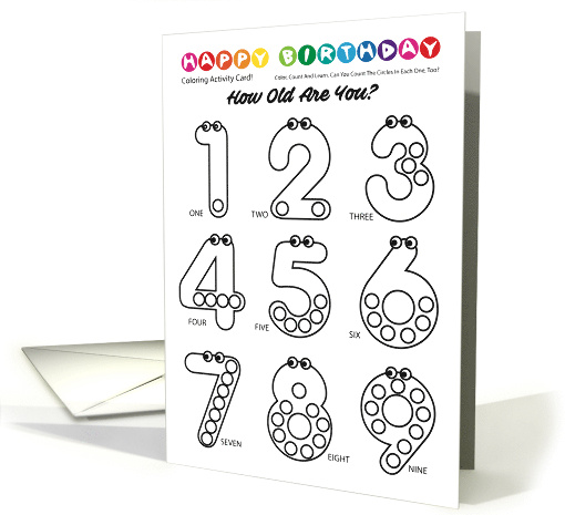 Age Birthday Number Monsters How Old Are You Coloring... (1605336)