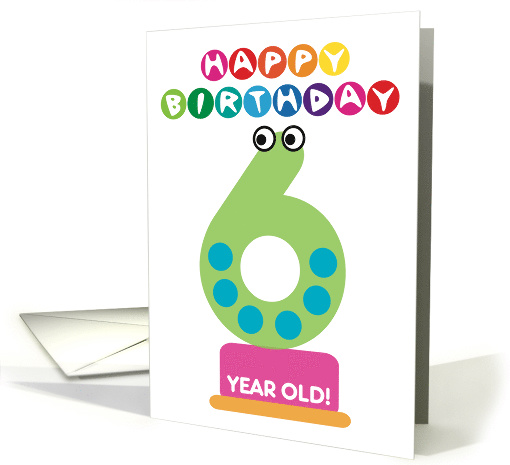 Sixth Birthday Number Monsters Happy 6 Birthday Cartoon... (1605356)