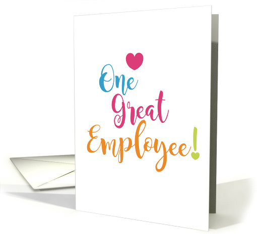 One Great Employee Professional Worker Employee Appreciation card