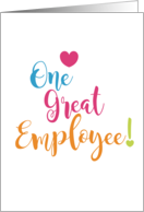 One Great Employee...