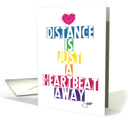 Distance Is Just A Heartbeat Away Poetic Coronavirus Pandemic card