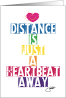 Distance Is Just A Heartbeat Away Poetic Coronavirus Pandemic card