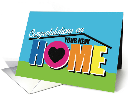 Congratulations on Your New Home Colorful Cute New Residence card