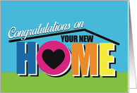 Congratulations on Your New Home Colorful Cute New Residence card