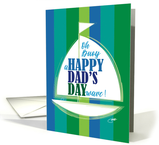 Oh Buoy! A Happy Dad's Day Wave Boating Sports Humor Father's Day card