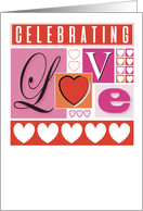 Celebrating Love Lovers Romantic Acknowledgement Milestone card