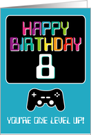Happy Birthday Computer Techie Gamer Age Eight 8 Year Old Game Master card