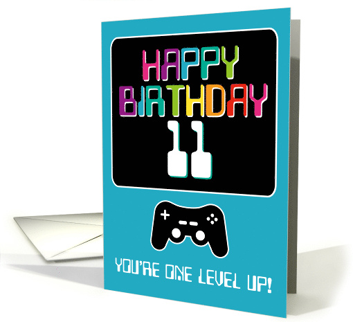 Happy Birthday Computer Techie Gamer Age Eleve 11 Year... (1675572)