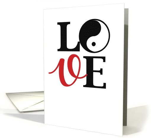 Chinese Yin and Yang Love Symbol Typography Style card (1677844)
