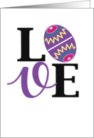Easter Egg Love Symbol With Easter Holiday Flair Typography Style card