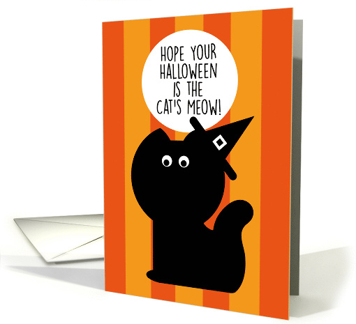 Hope Your Halloween Is The Cat's Meow Black Cat Humor card (1678520)