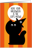 Hope Your Halloween Is The Cat’s Meow Black Cat Humor card