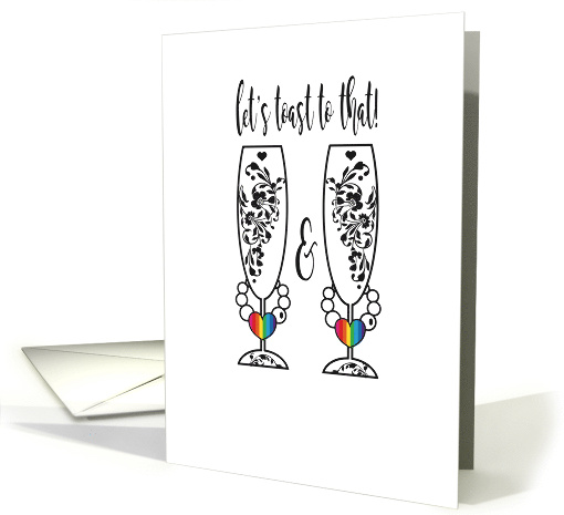 Let's Toast To That Anniversary Glasses Mrs and Mrs... (1680416)