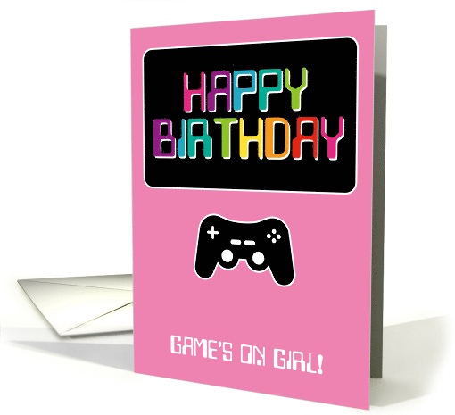 Happy Birthday Girl Computer Techie Gamer Any Age Game... (1681016)