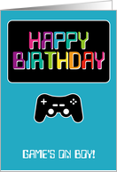 Happy Birthday Boy Computer Techie Gamer Any Age Game Master Gaming card