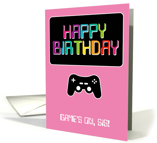 Happy Birthday Sister Computer Techie Gamer Game Gaming card (1681208)