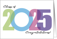 Class of 2025 Congratulations Graduate Contemporary Graduation Photo card