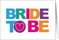 Bride to Be Heart Rainbow Love Wedding Shower Invitation card