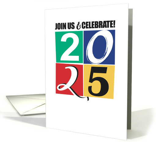 Graduation Party Class of 2025 Graduate Invitation Typographic card