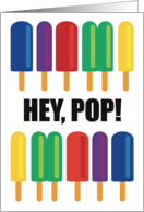 Hey Pop Cute Thinking Of You On Father’s Day Dad Cute Colorful card