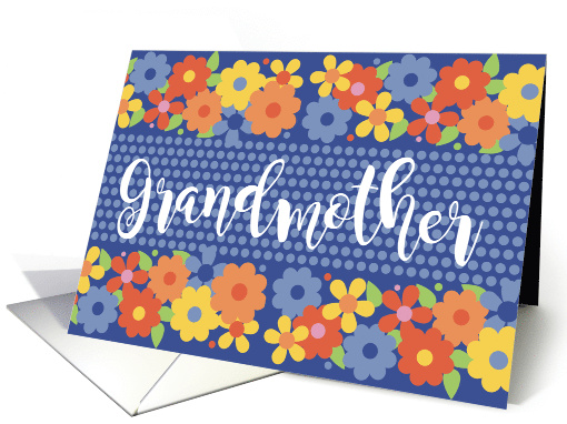 Thinking of You Grandmother Garden Of Colorful Flowers card (1729584)