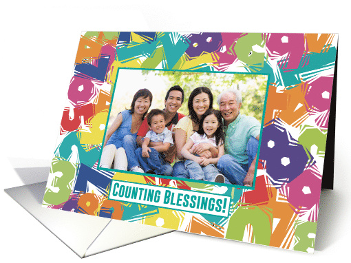 Together Counting Blessings Theme Well Wishes Numbers Photo card