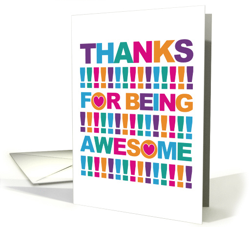 Thanks For Being Awesome Thank You card (1731658)