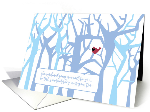 Cardinal Poem Sentimental Sympathy Words For Loss of Loved One card