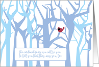 Cardinal Poem Sentimental Sympathy Words For Loss of Loved One card