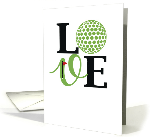 Golf Love Word Sports Love Greeting Golfer... (1763106)