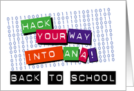 Back To School Computer Tech School Days Programmer Humor Joke card