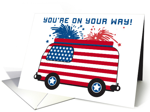 You're On Your Way USA Military Milestone American Armed Services card
