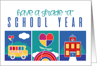Grade A Student Back to School Days Love card