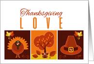 Thanksgiving Love Adorable Autumn Theme card