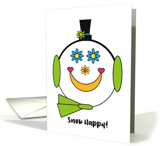 Snow Happy Snowman Theme for Cheery Winter Holidays card (1808386)