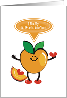 I Really Apeachiate You Punny Funny Thankful Humor card