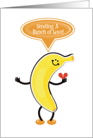 Sending a Bunch of Love Punny Funny Fruit Humor card