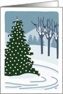 Winter Landscape Including Tree With Lights card