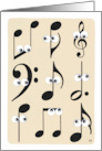 Funny Music Notes Blank Any Occasion card