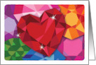 Birthday Heart and Gemstones card