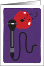 Singing Voice Lips Microphone Notes Blank Any Occasion card