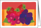 Berry Fruit Birthday with Stripes card