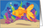Fancy Goldfish Aquarium Blank card
