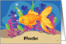 Fancy Goldfish Custom Happy Birthday card