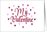 My Valentine With Tiny Hearts card
