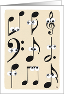 Funny Music Notes Blank Any Occasion card